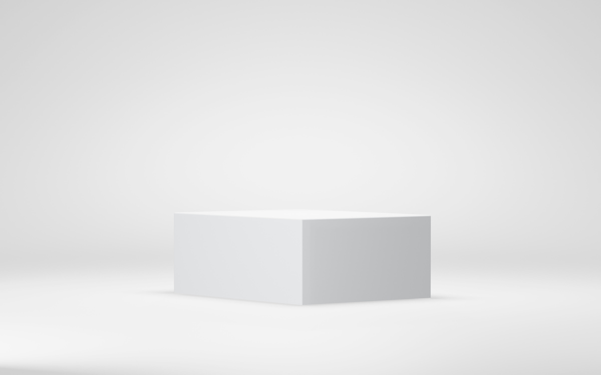 White Geometric Product Podium